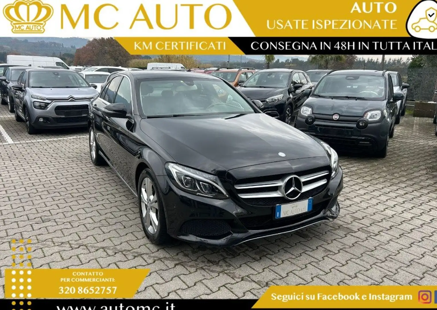 Mercedes-Benz C 180 d Auto Sport PROMO CON FINAZIAM Nero - 1