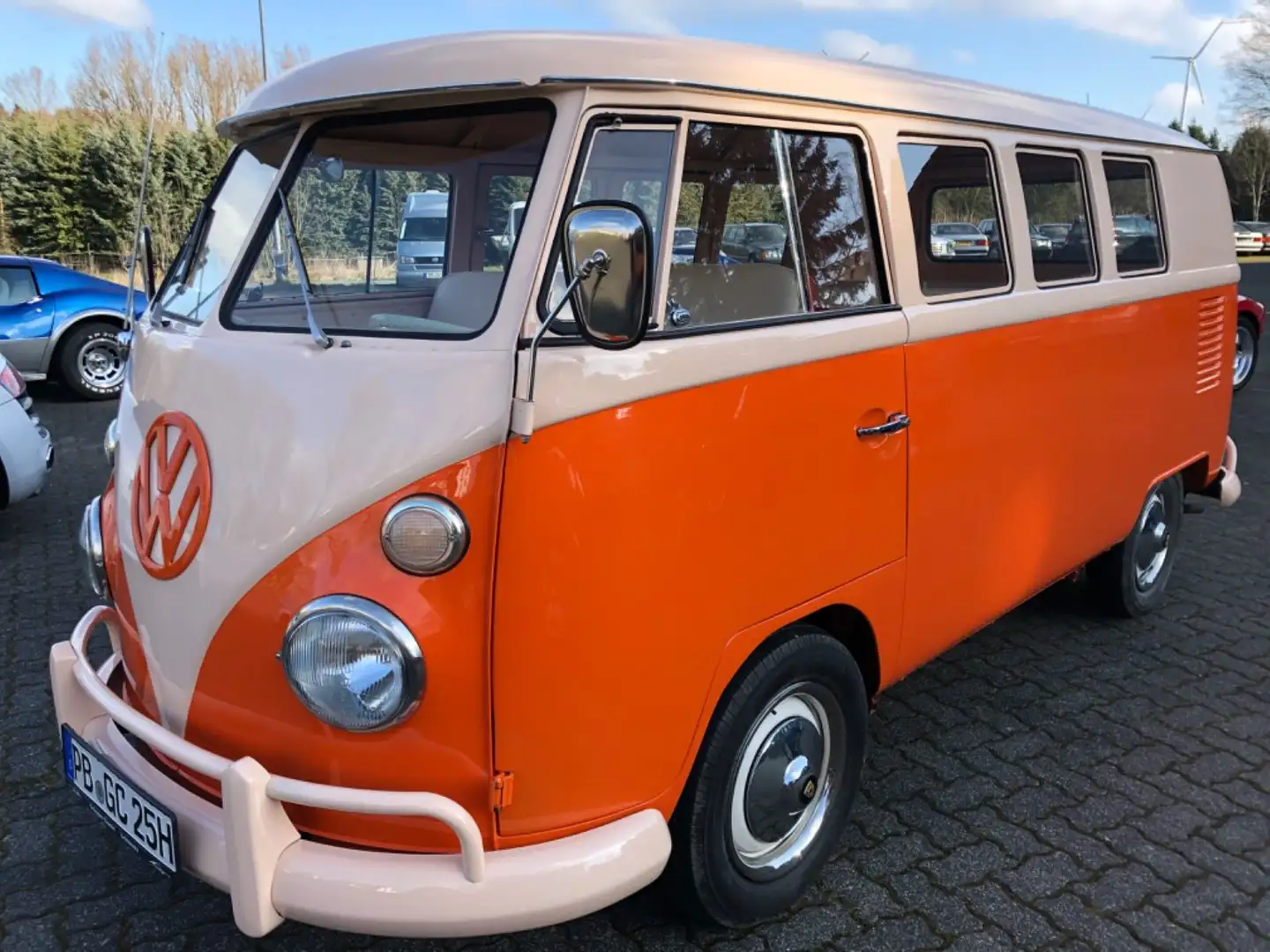 Volkswagen T1 Bus/Deutsche H-Zulassung/9 Sitze/VERZINKT ! Oranj - 2