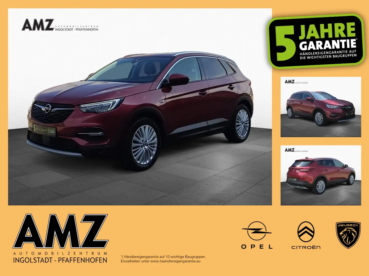 Opel Grandland 1.6l Hybrid INNOVATION NAVI KAM PDC Rood - 1