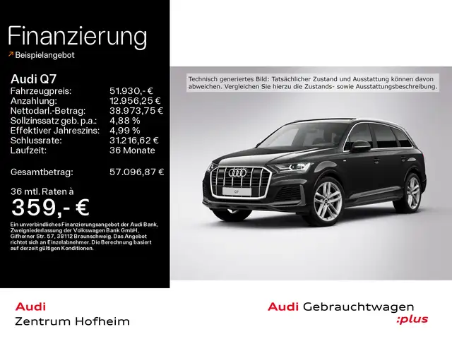Audi Q7 SUV S line 55 TFSI*B&O*AHK*21Zoll*KAM*TOUR*