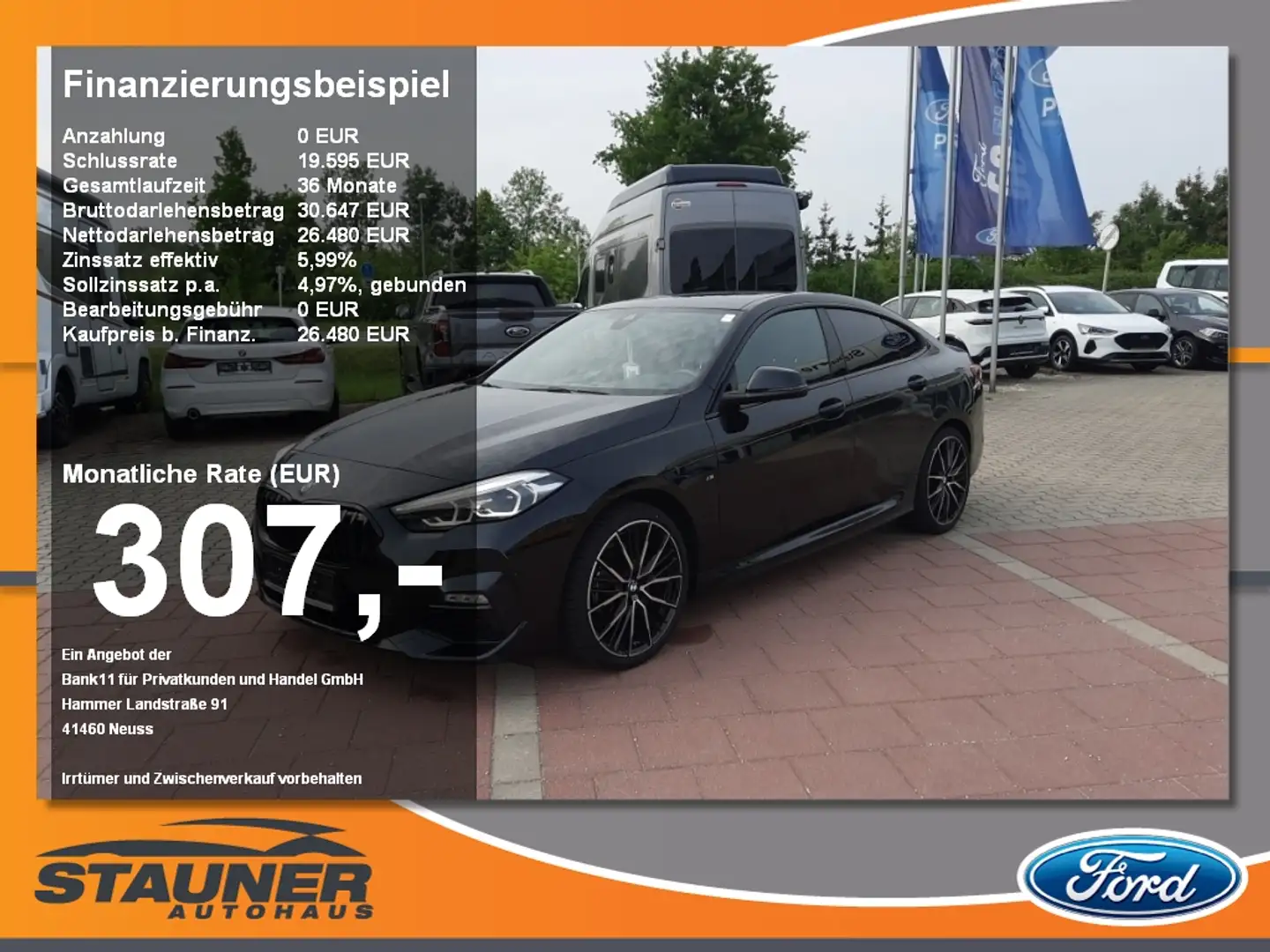 BMW 218 i Gran Coupe M-Sport Navi DAB SHZ LED Negro - 1