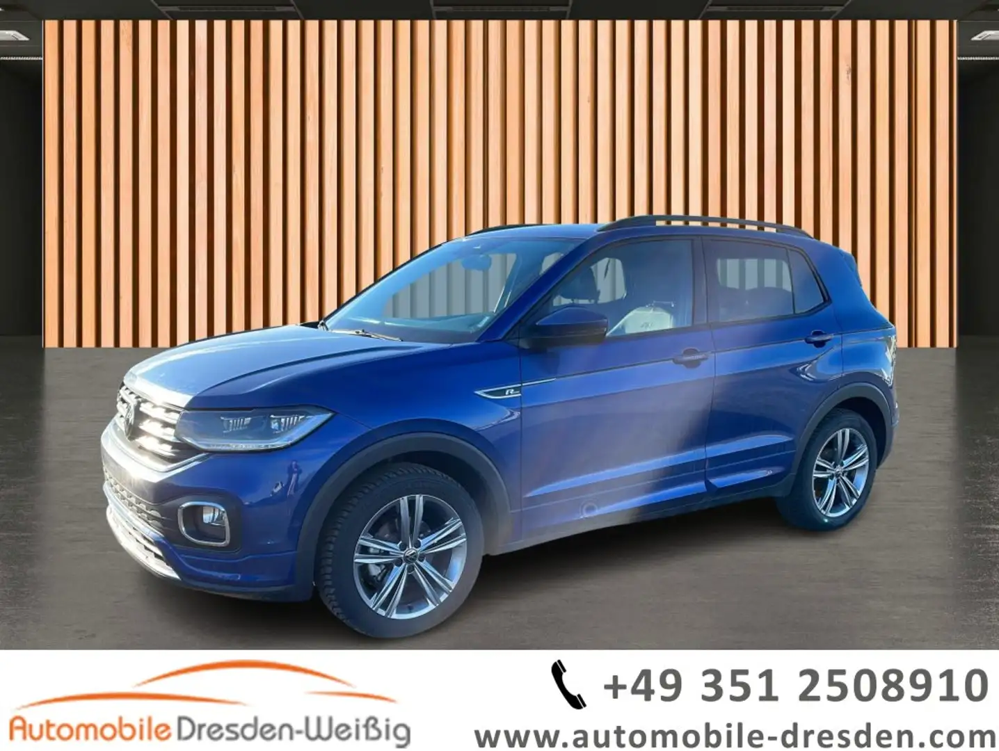 Volkswagen T-Cross 1.0 TSI DSG R-Line*Navi*ACC*Kamera*LED* Blau - 1