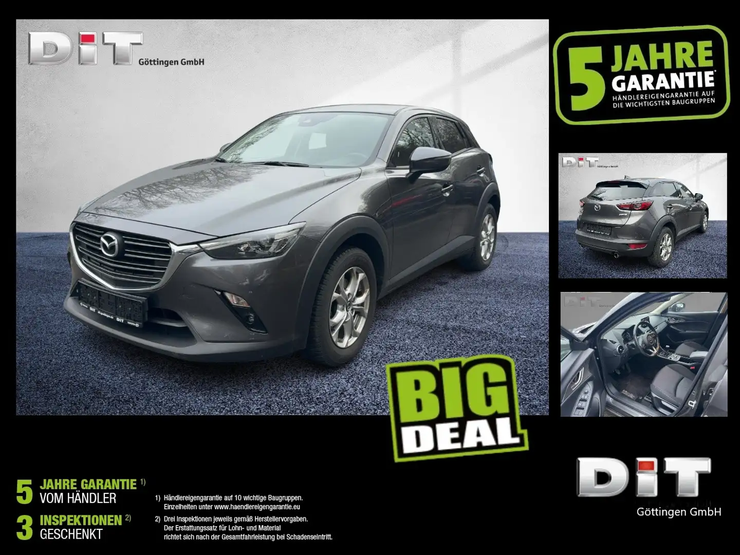 Mazda CX-3 2.0 SKYACTIV-G 121 Exclusive-Line LED Grau - 2