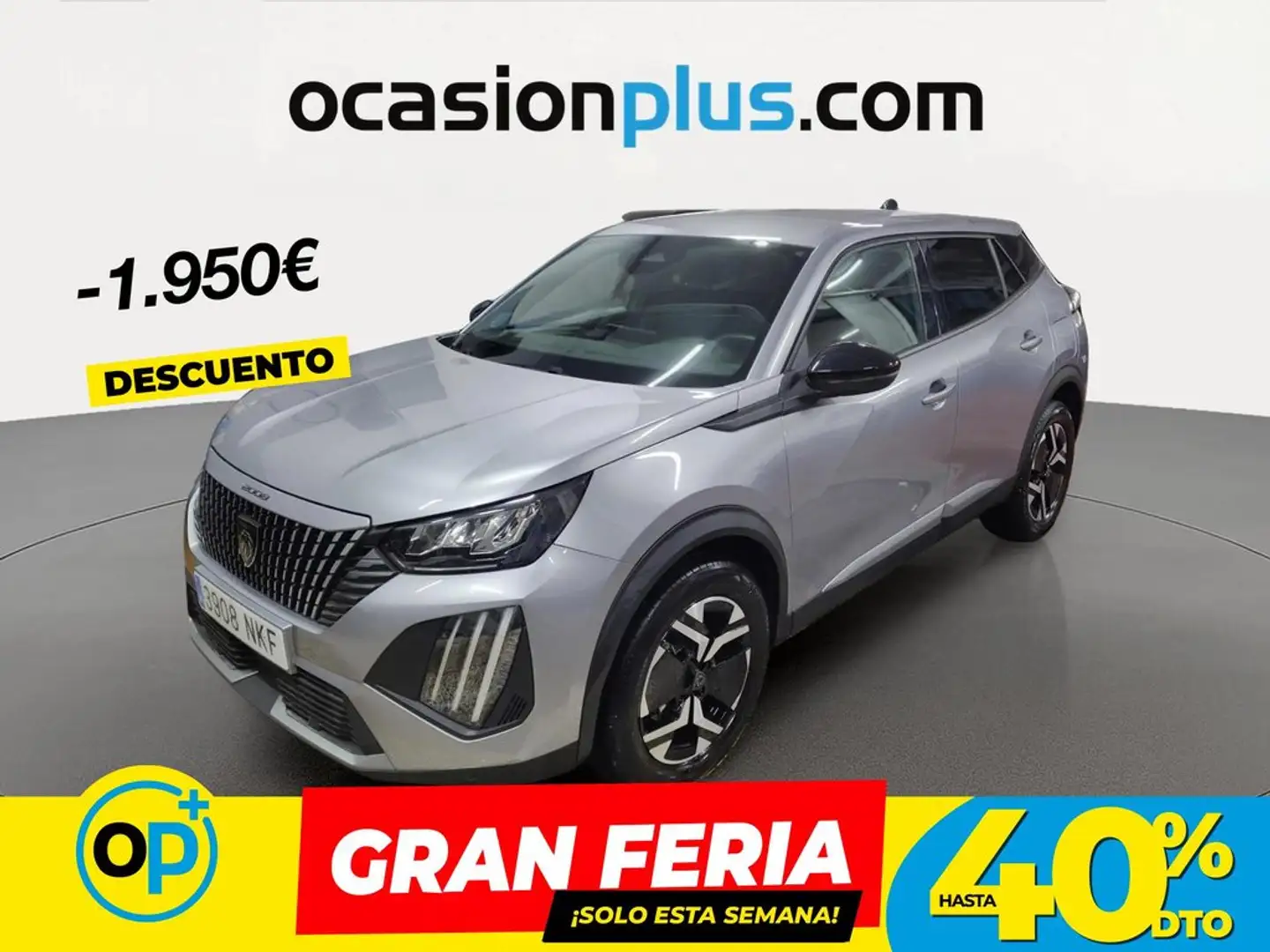 Peugeot 2008 Hybrid Allure eDCS6 145 Gris - 1