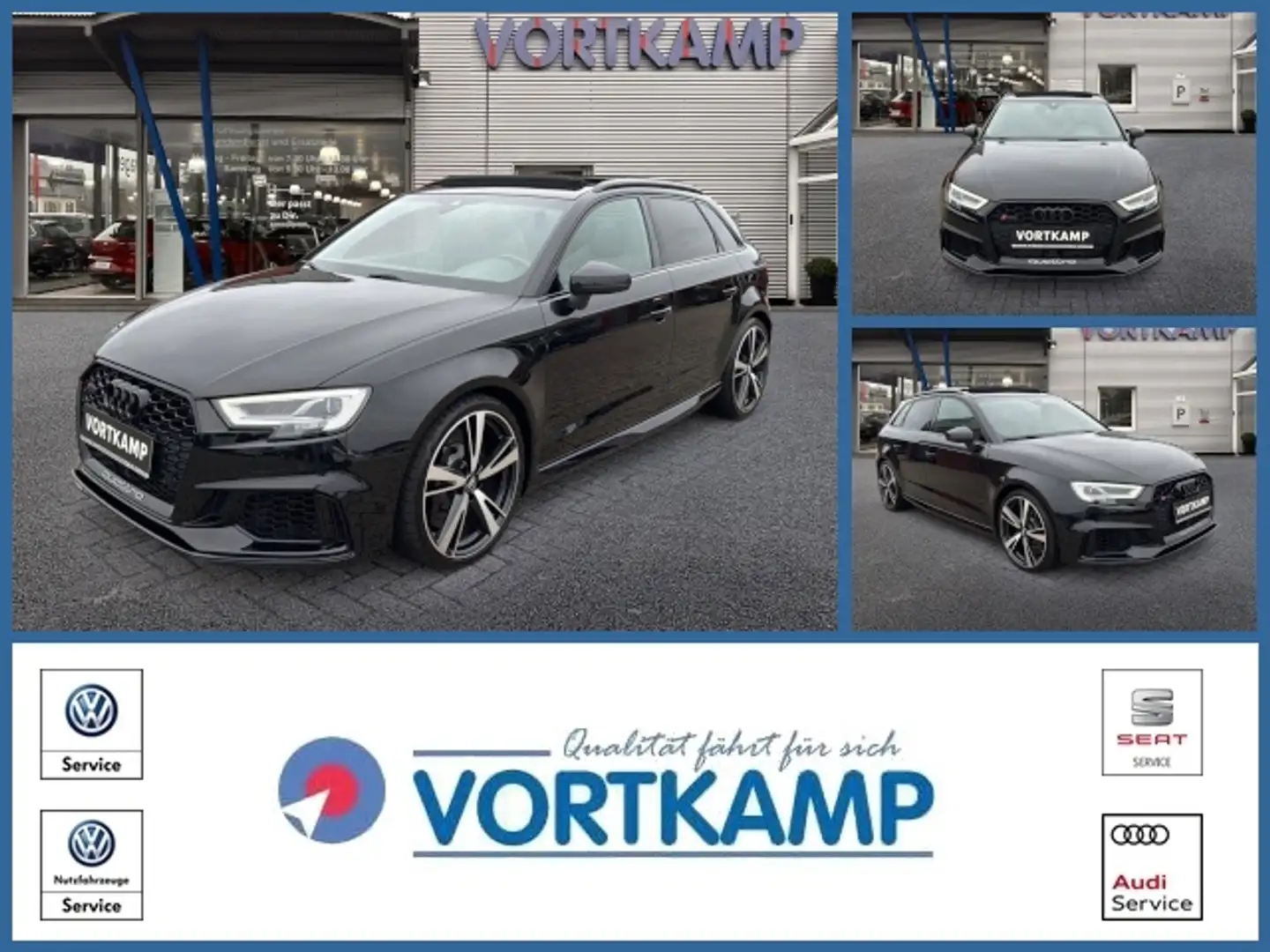 Audi RS3 2.5 TFSI quattro Black Matrix PANO 280km/h Schwarz - 1