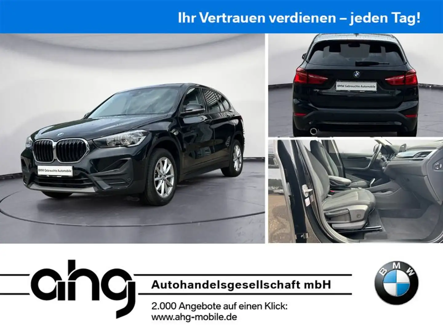 BMW X1 sDrive18i Advantage Klimaaut. AHK PDC ISOFIX Noir - 1