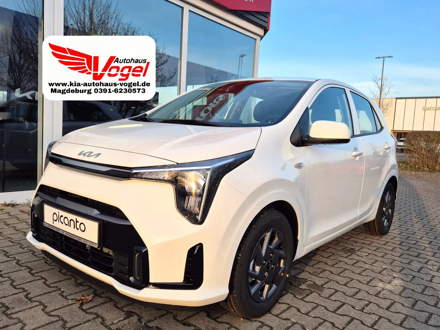 Kia Picanto 1.0 Vision Navi Rückfahrkam. Sitz & Lenkradheiz Weiß - 1