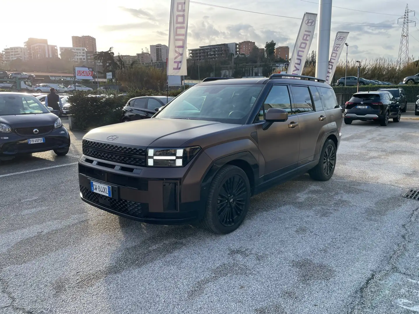 Hyundai SANTA FE Santa Fe 1.6 T-GDI PHEV 4WD AT 7 posti XCLASS Brun - 1