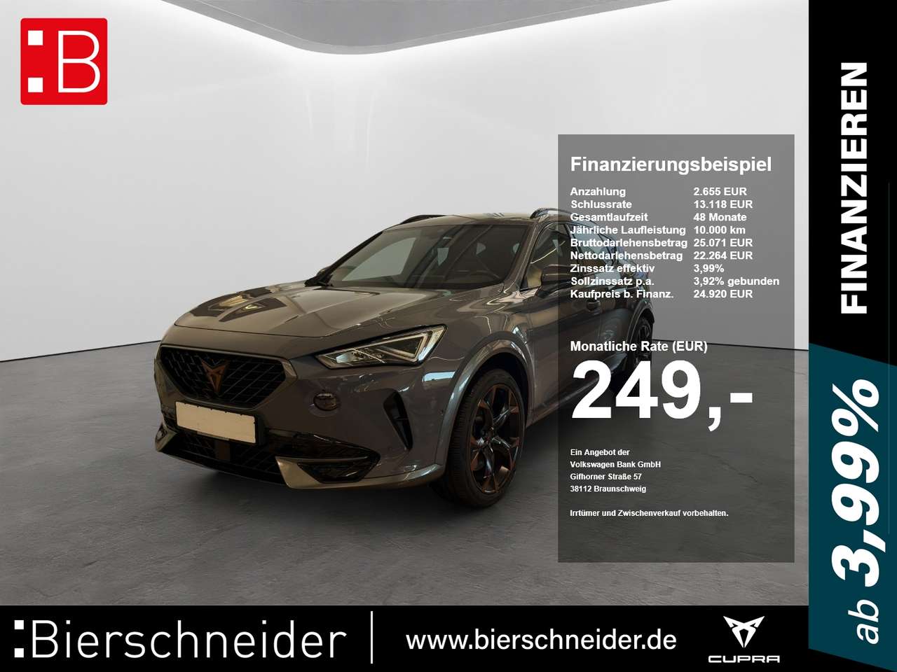 Cupra Formentor 2022 — 1.4 e-HYBRID DSG VZ LED+NAVI+KAMERA+PARKLENK