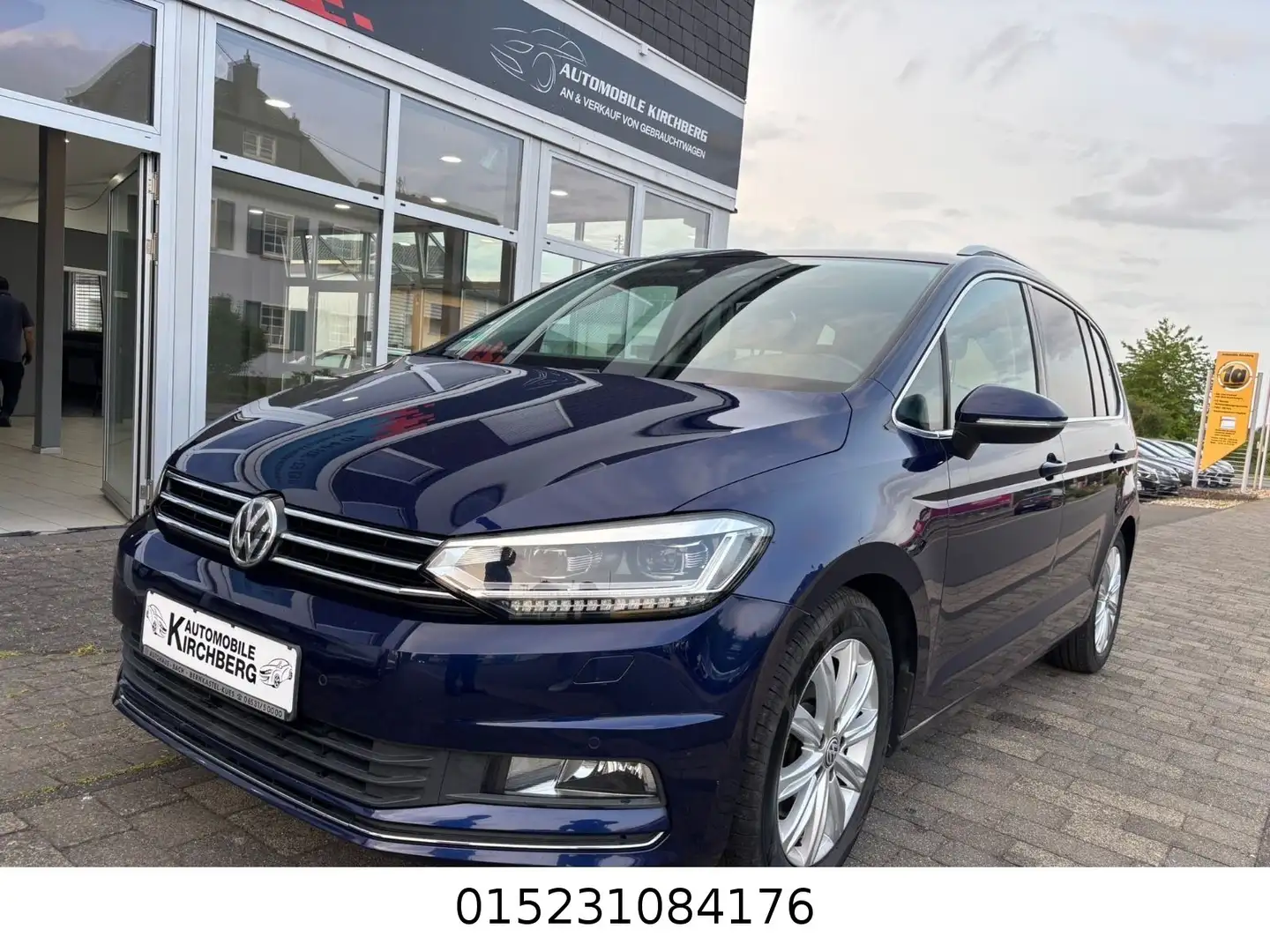 Volkswagen Touran Highline 7 Sitzer+Tempom+Parkhilfe+Nav+1H Синій - 1