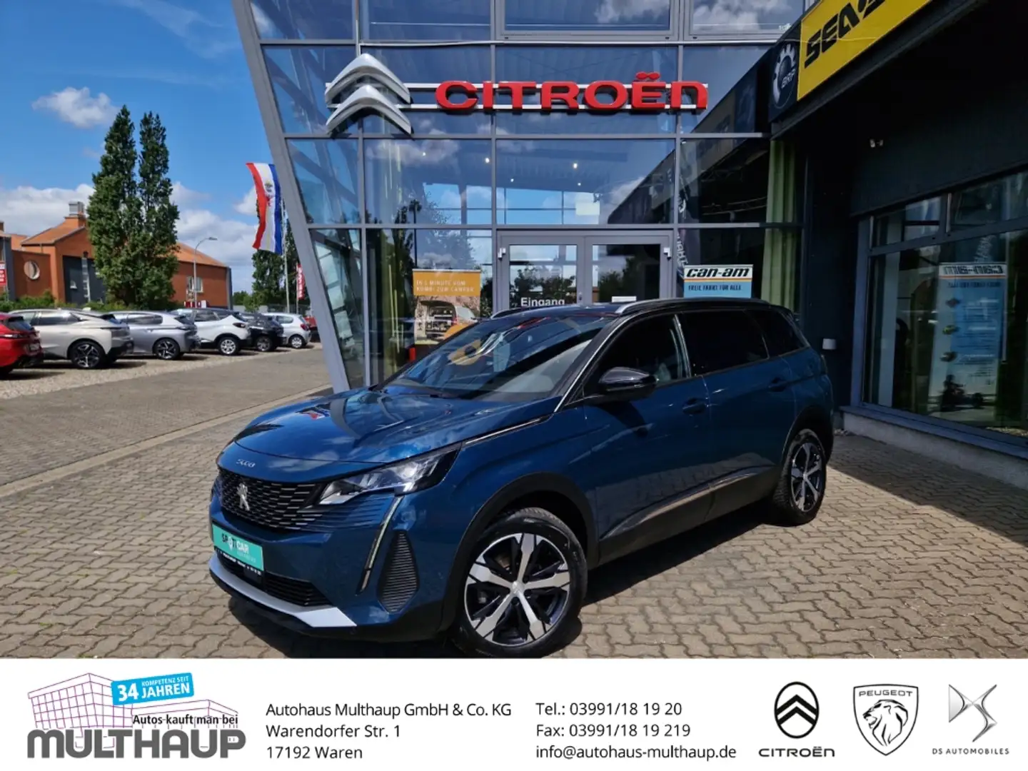 Peugeot 5008 Allure Pack BlueHDi 130 7-Sitzer LED Alarm Bleu - 1
