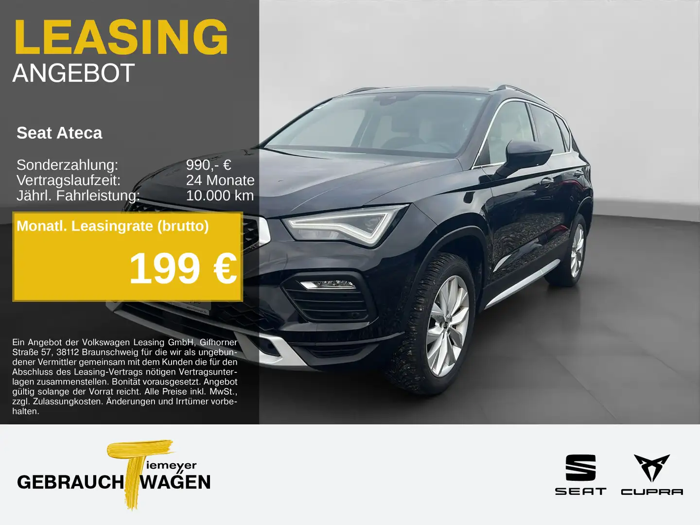SEAT Ateca 1.5 TSI DSG X-PERIENCE SIDE-ASSIST AHK eLA Schwarz - 1