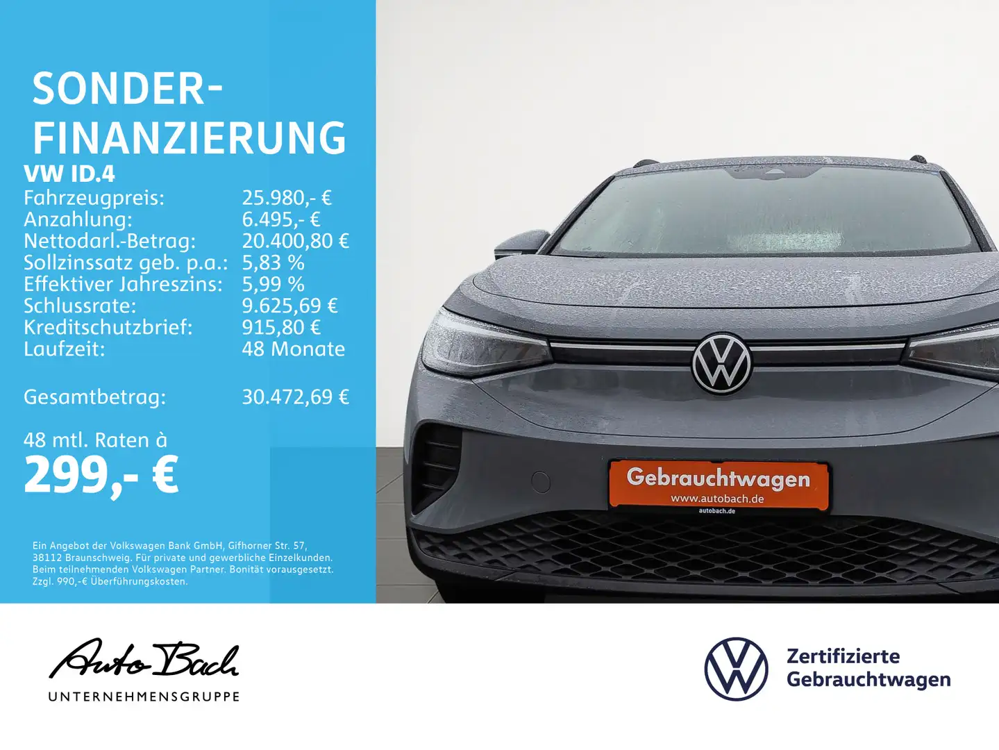 Volkswagen ID.4 Pro Performance LED CarPlay Standklima ACC Grau - 2