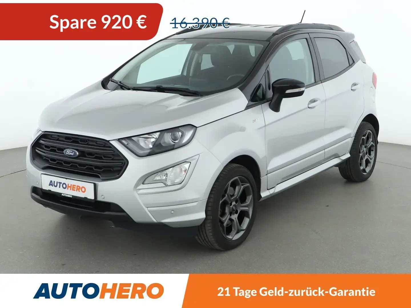 Ford EcoSport 1.0 EcoBoost ST-Line*XENON*NAVI*TEMPO*CAM*PDC*SHZ* Silber - 1