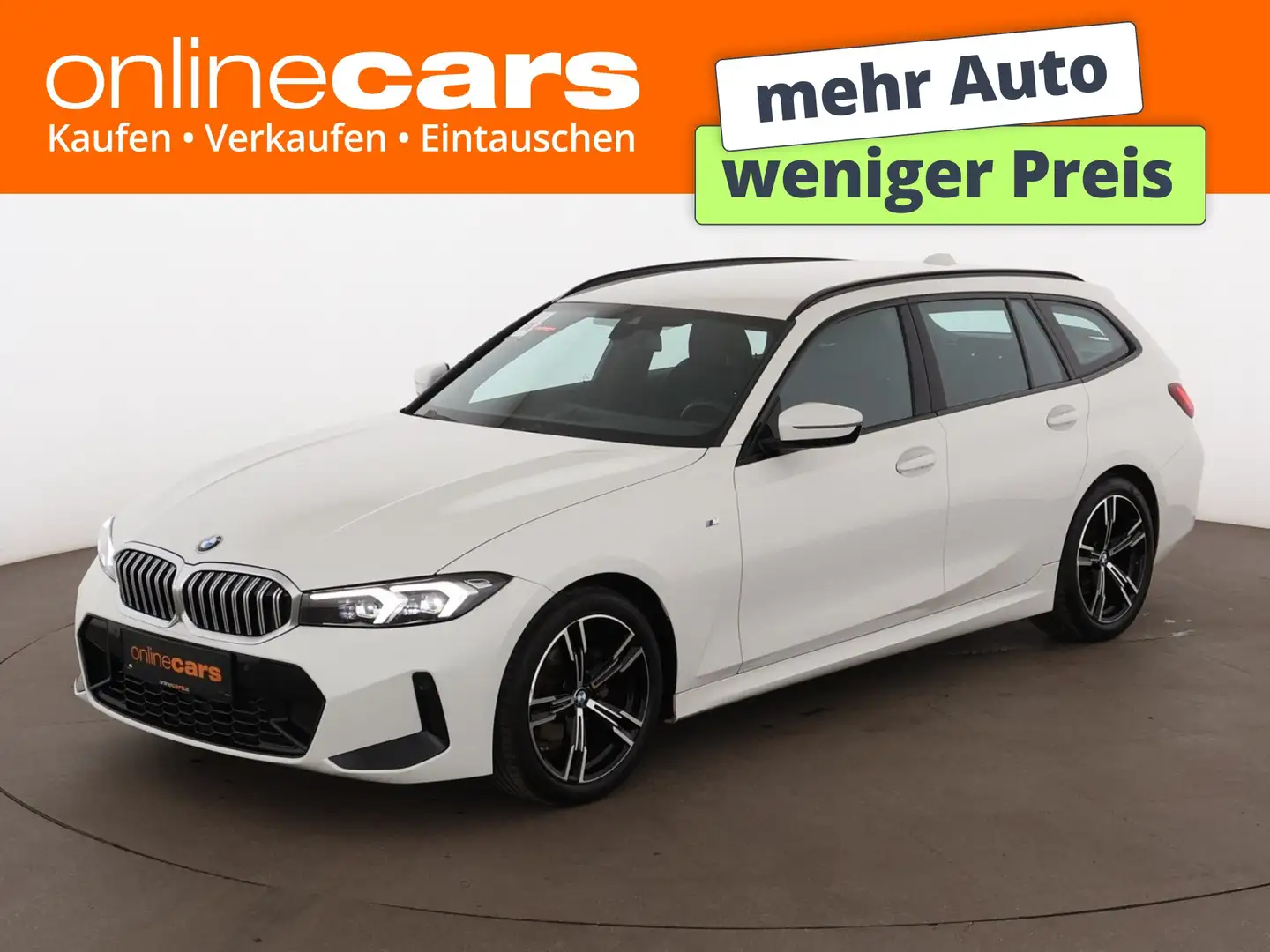 BMW 318 d Touring M-Sport Aut LED LEDER NAVI SITZHZG Weiß - 1