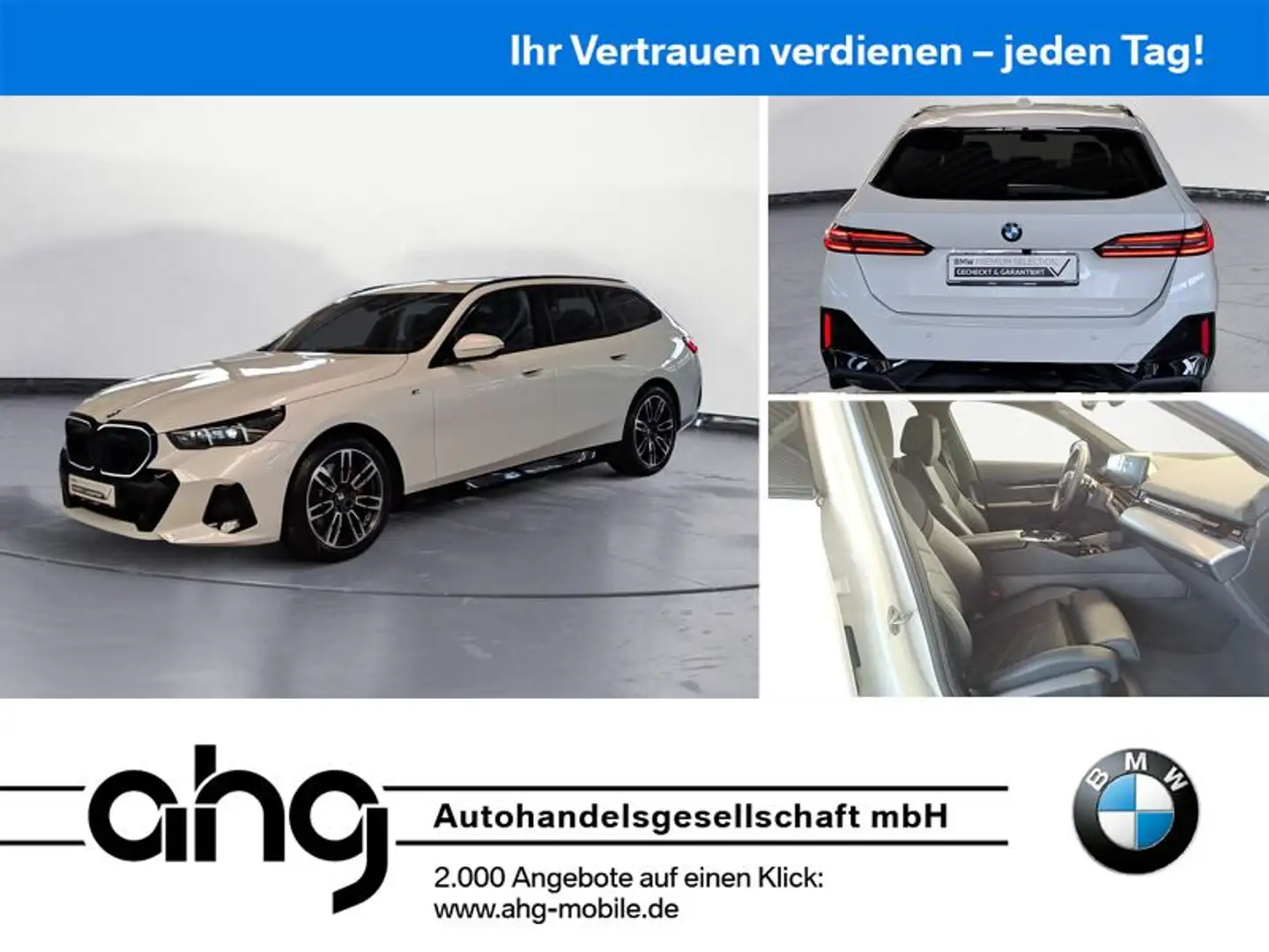 BMW 520 d Touring Navi Bluetooth PDC MP3 Schn. HeadUp Weiß - 1
