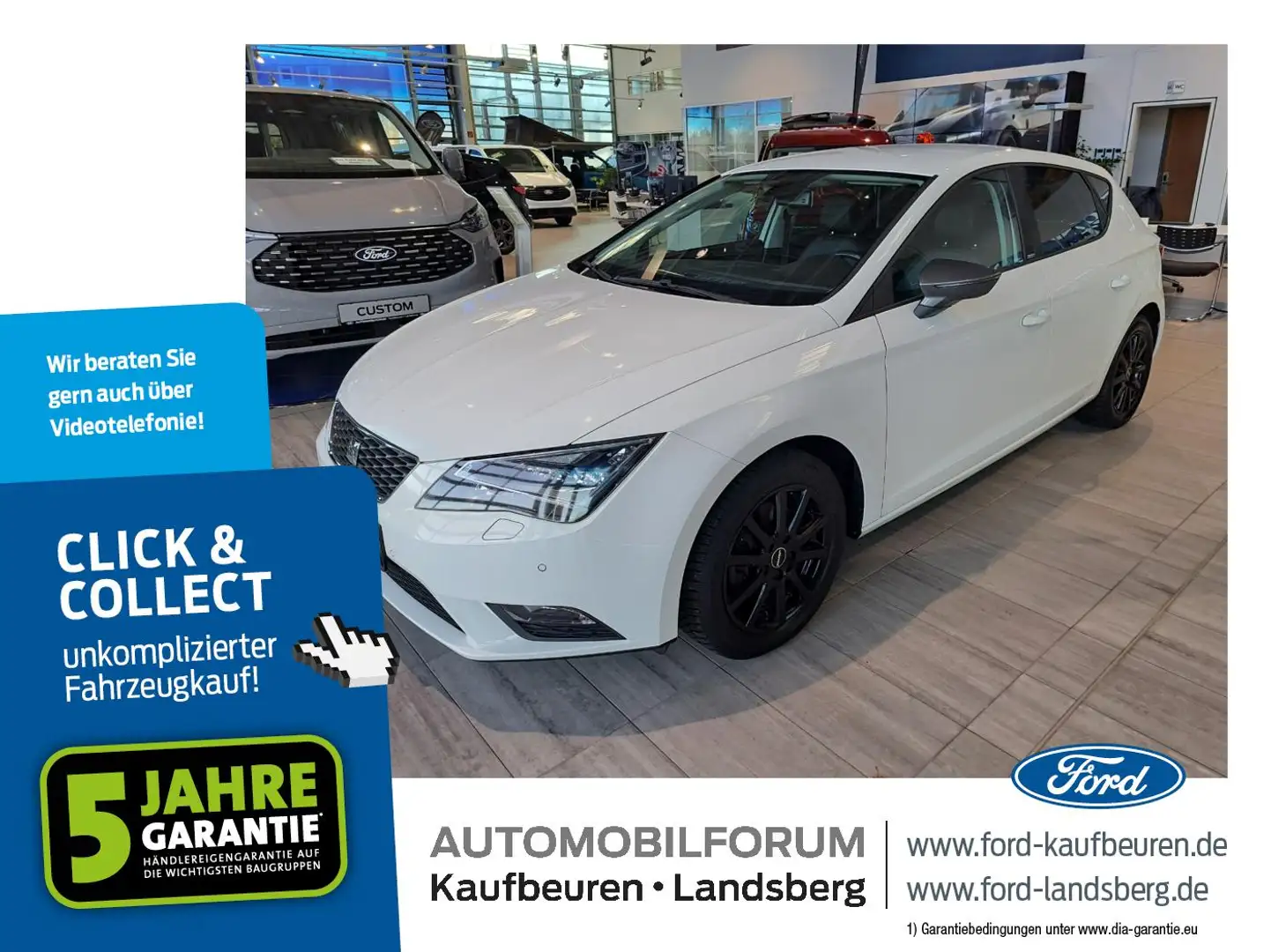 SEAT Leon 1.4 TSI Connect LED Navi SHZ KlimaA RFK PDC Weiß - 1