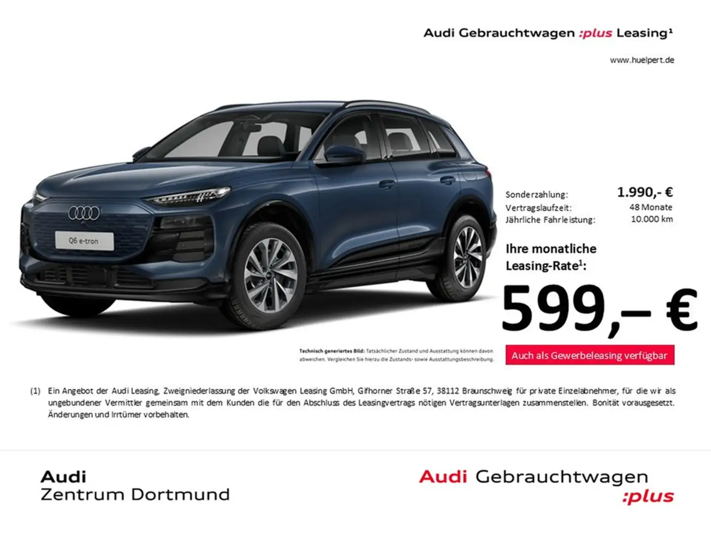 Audi Q6 e-tron quattro advanced 360°CAM LM19 E-KLAPPE Bleu - 1