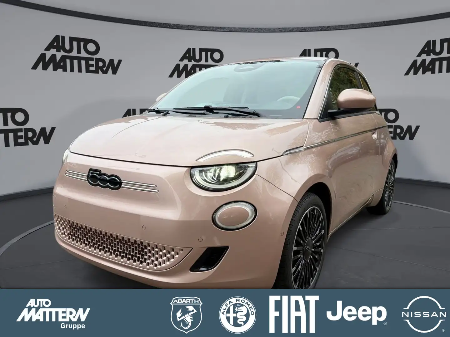 Fiat 500e 3+1 42 kWh|Klimaaut.|Kamera|PDC|NAVI|LED|SH Goud - 1