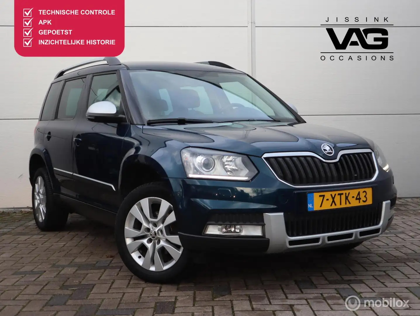 Skoda Yeti 1.2 TSI Trekhaak Xenon Alcantara Stoelverwarming Blauw - 1