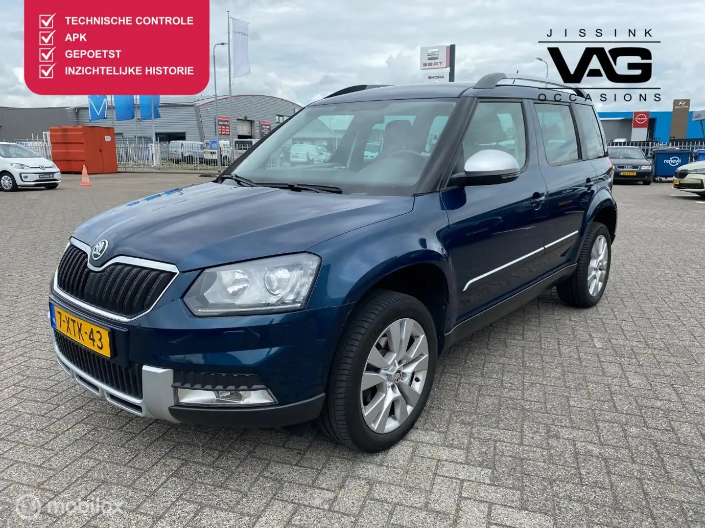 Skoda Yeti 1.2 TSI Trekhaak Xenon Alcantara Stoelverwarming Blau - 1