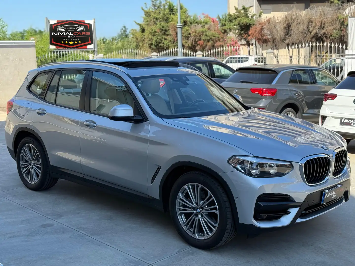 BMW X3 X3 sdrive 2.0D 150cv autom TETTO-PELLE-TG UFF. BMW Argento - 1