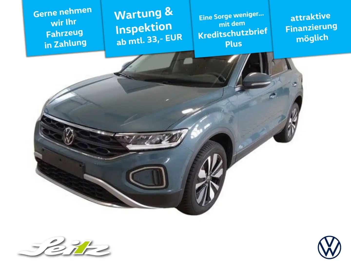Volkswagen T-Roc 1.0 TSI Move *LED*PDC*NAVI*SITZH* Blau - 1