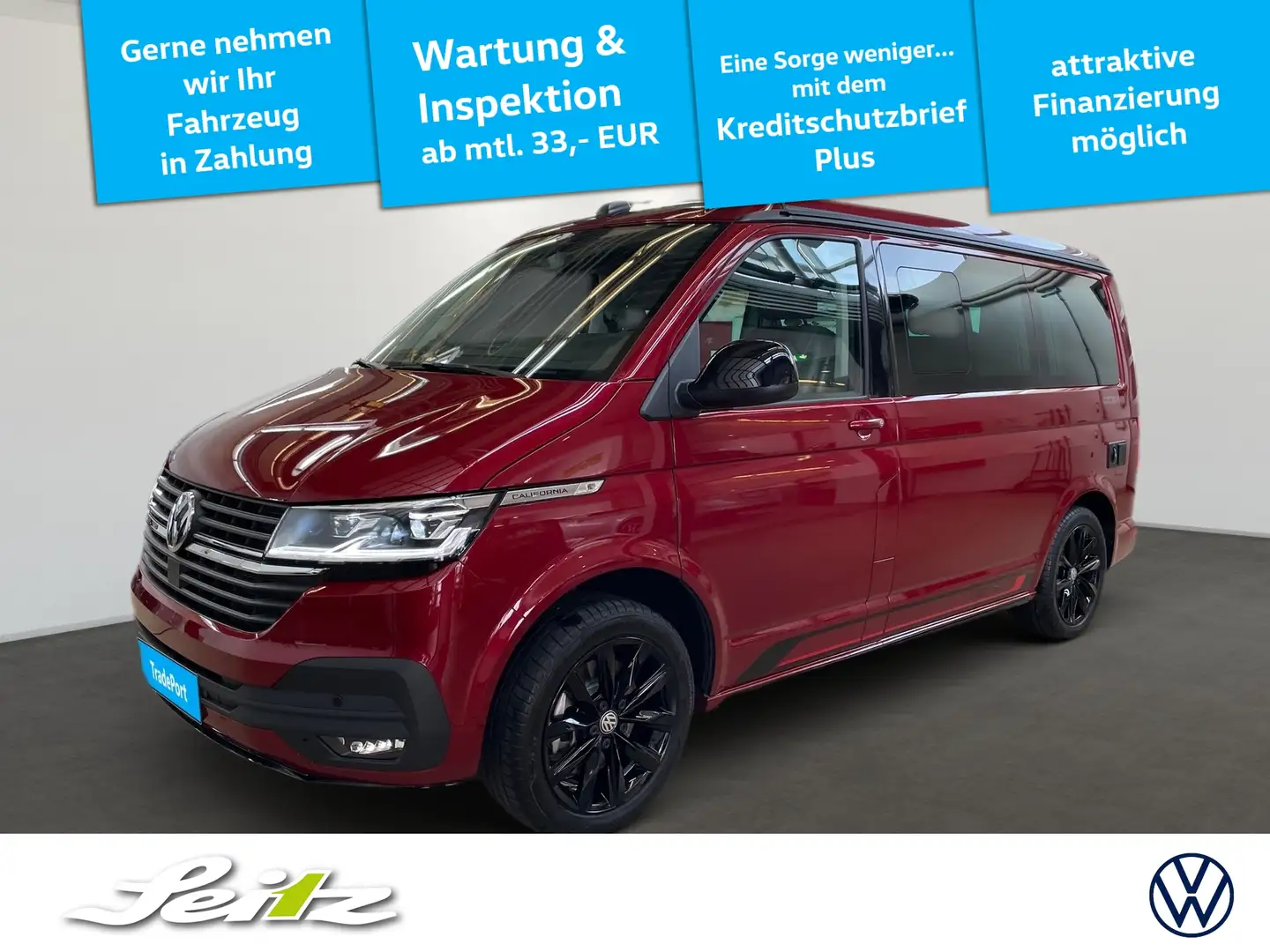 Volkswagen T6.1 California 2.0 TDI KR Ocean Edition *NAVI*KAMERA*STANDH* Červená - 1