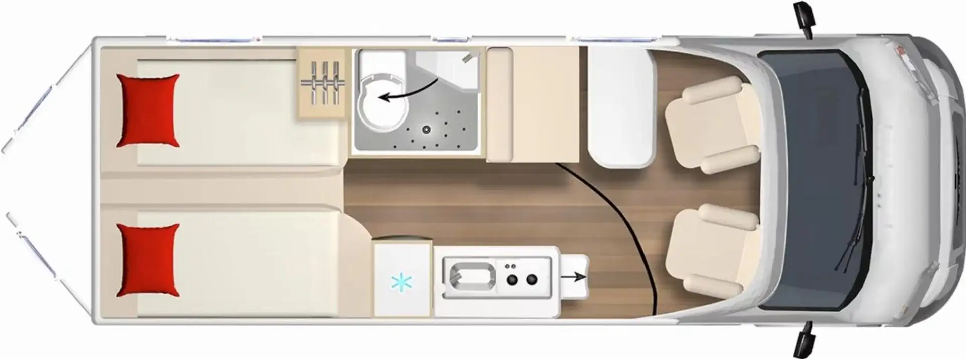 Bürstner Eliseo C 642 Schlafdach Grijs - 2