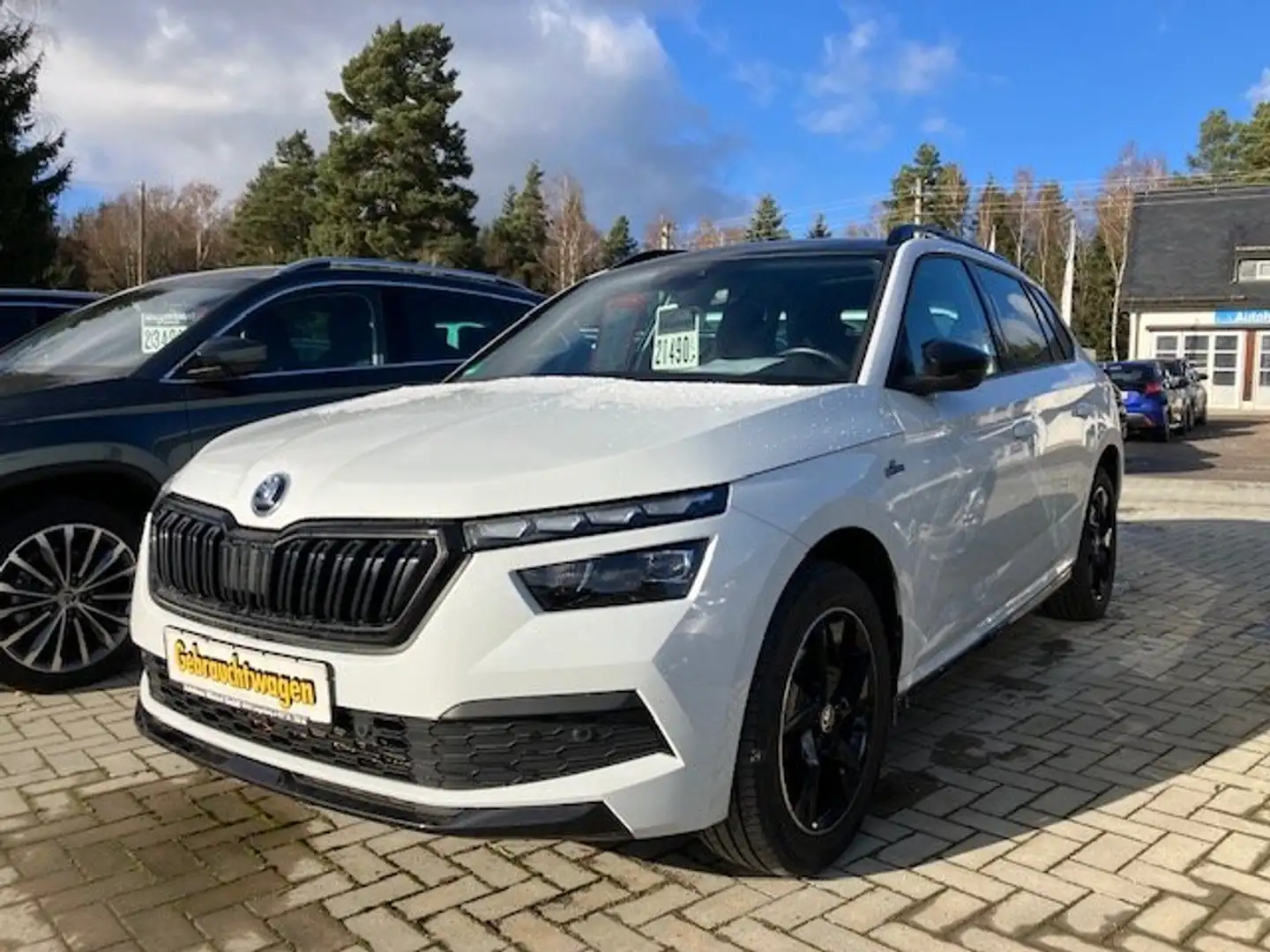 Skoda Kamiq 1.0 TSI Monte Carlo 1.Hand, Scheckheft gepflegt Weiß - 1