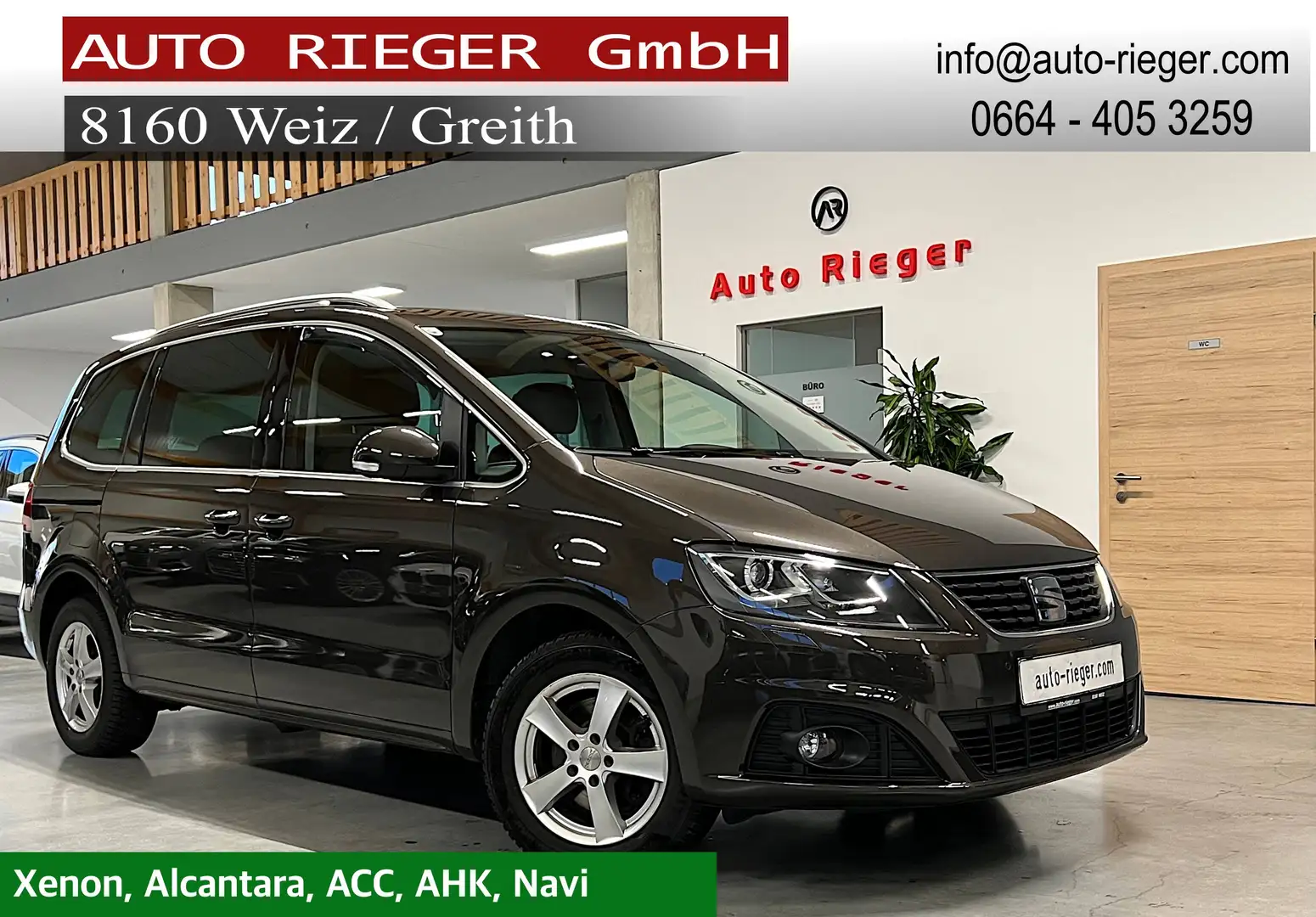SEAT Alhambra 2,0 TDI DSG 4drive Alcantara Allrad Brun - 1