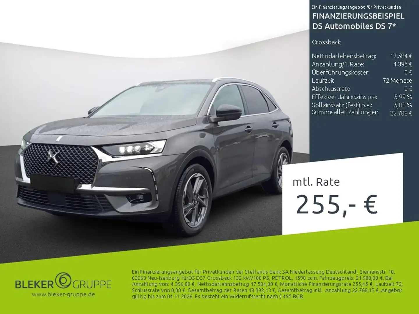 DS Automobiles DS 7 Crossback Gris - 1