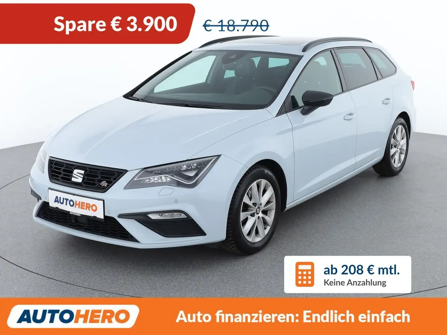 SEAT Leon 1.5 TSI ACT FR Aut. *LED*ACC*SPUR*PANO* Grau - 1