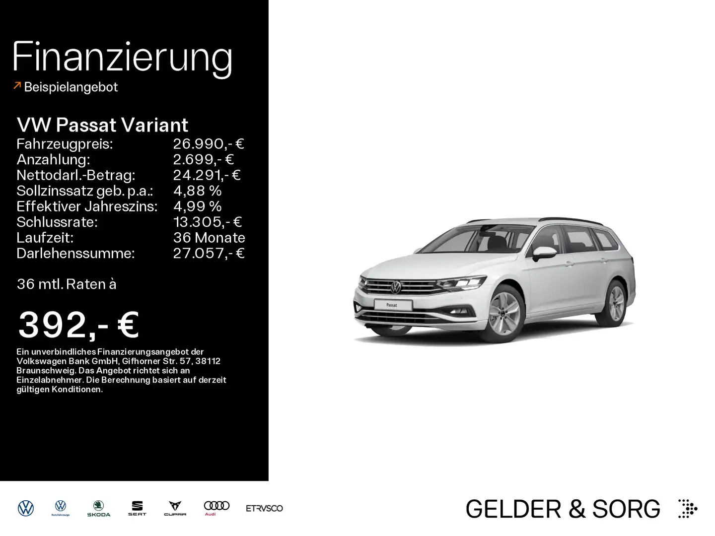 Volkswagen Passat Variant 2,0 TDI AHK*LED*Business*RFK Wit - 1