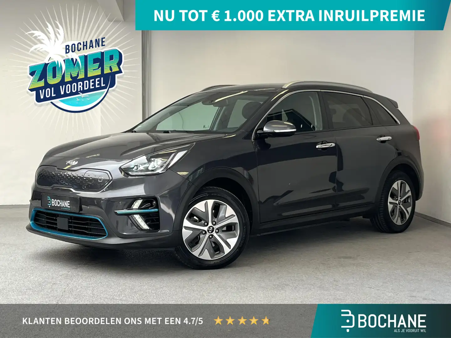 Kia e-Niro ExecutiveLine 64 kWh | SOH 100% | ORG.NL | LEDER | Gris - 1