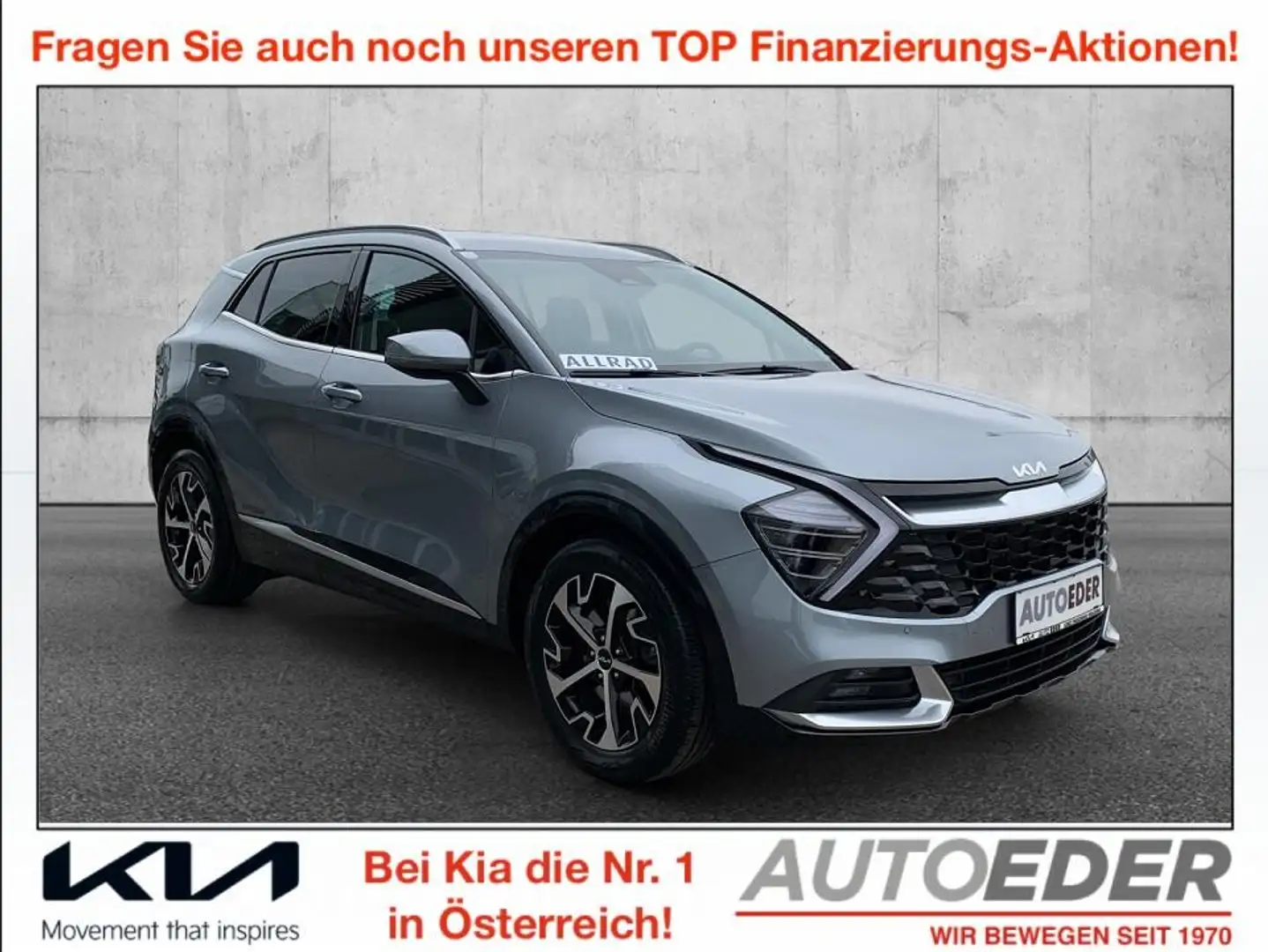 Kia Sportage 1,6 TGDI 48V Gold AWD Silber - 1