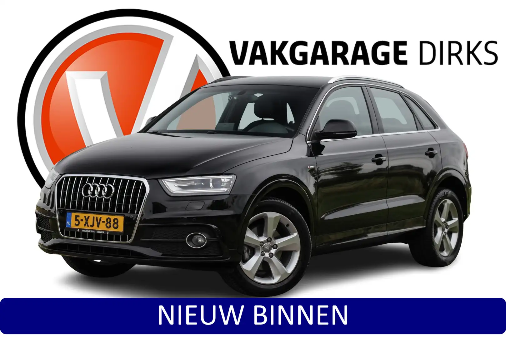 Audi Q3 1.4 TFSI 150 pk Aut. S-Line ✅ Leder ✅ Xenon ✅ Came Zwart - 1