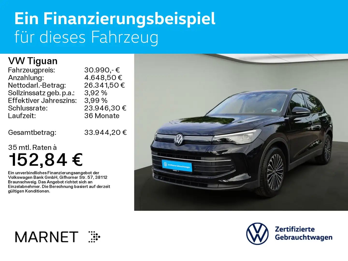 Volkswagen Tiguan 1.5 eTSI DSG Life*96kW *AHK*KAMERA*LED*NA Noir - 2