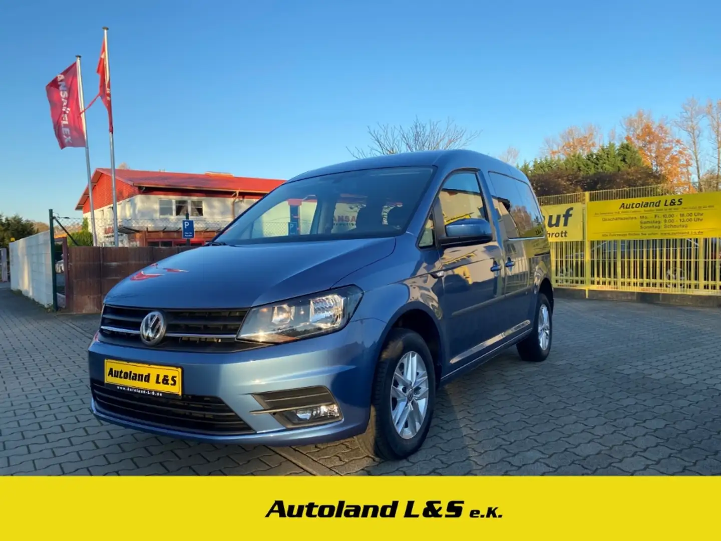 Volkswagen Caddy Trendline BMT 2.0 TDI, AHK,SH,Klima,PDC,Alus,Schec Blauw - 1
