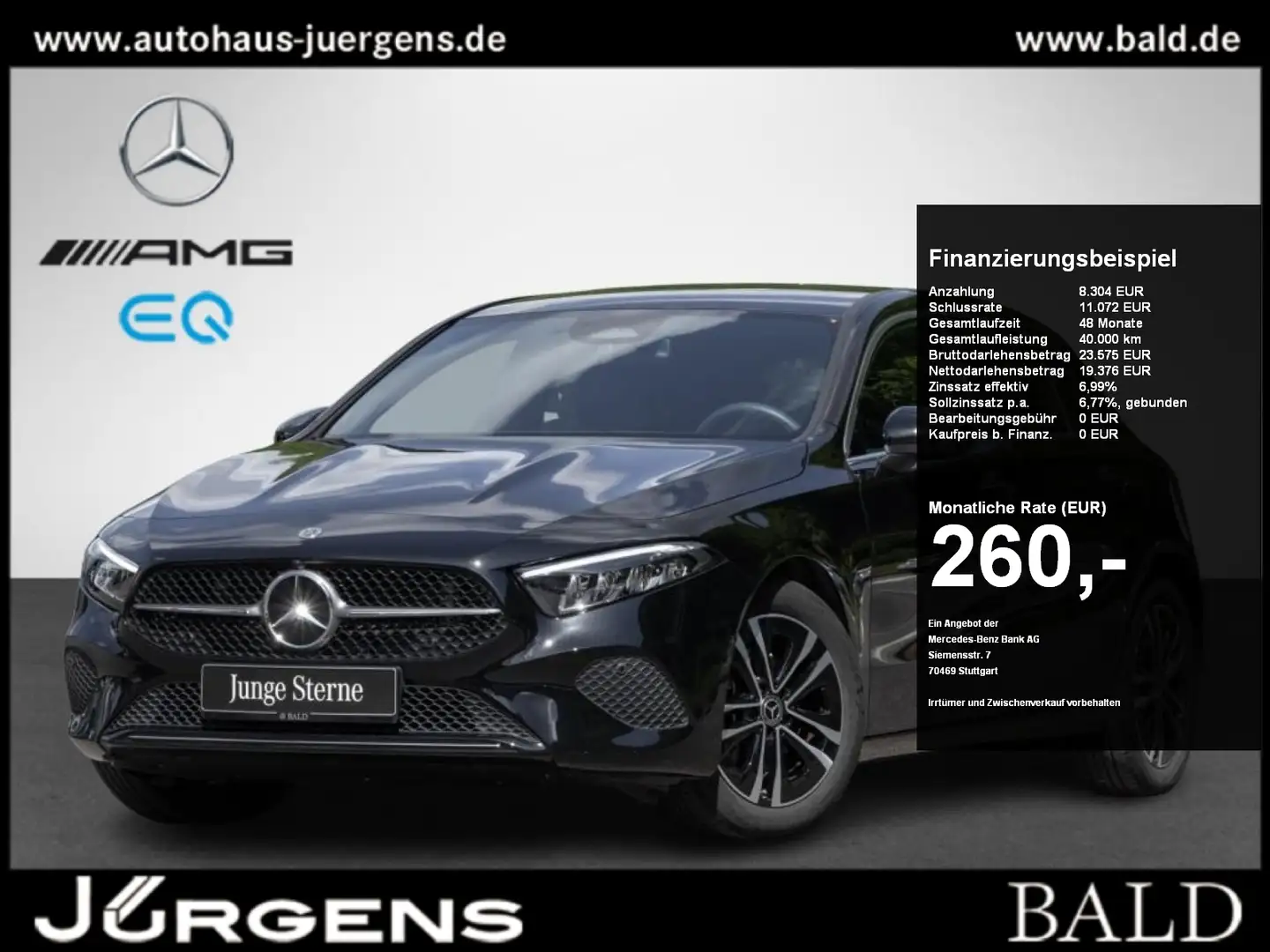 Mercedes-Benz A 180 Progressive/LED/Kamera/Totw/Winter/17' Noir - 1