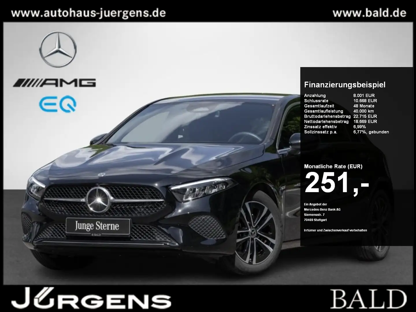Mercedes-Benz A 180 Progressive/LED/Kamera/Totw/Winter/17' Fekete - 1