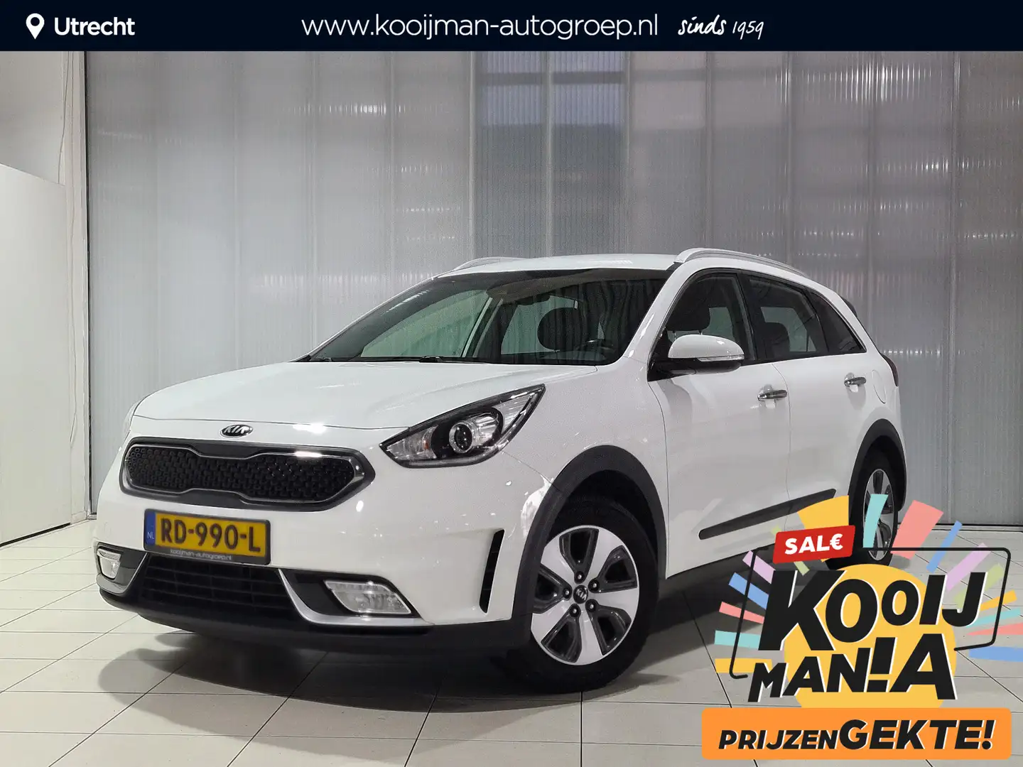 Kia Niro 1.6 GDi Hybrid DynamicLine Trekhaak, Achteruitrij Wit - 1
