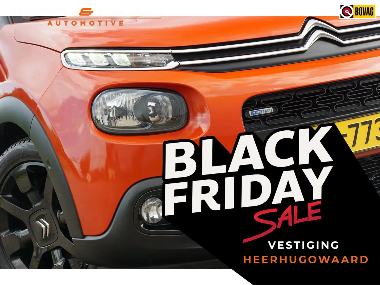 Citroen C3 1.2 PureTech S&S 110pk Shine - Orange Power/Noir - Oranje - 1