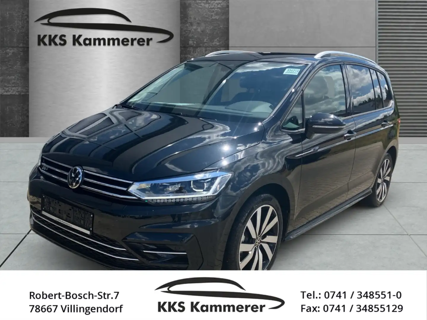 Volkswagen Touran Comf. R-Line AHK Matrix Navi ACC El. Heckklappe Zwart - 1