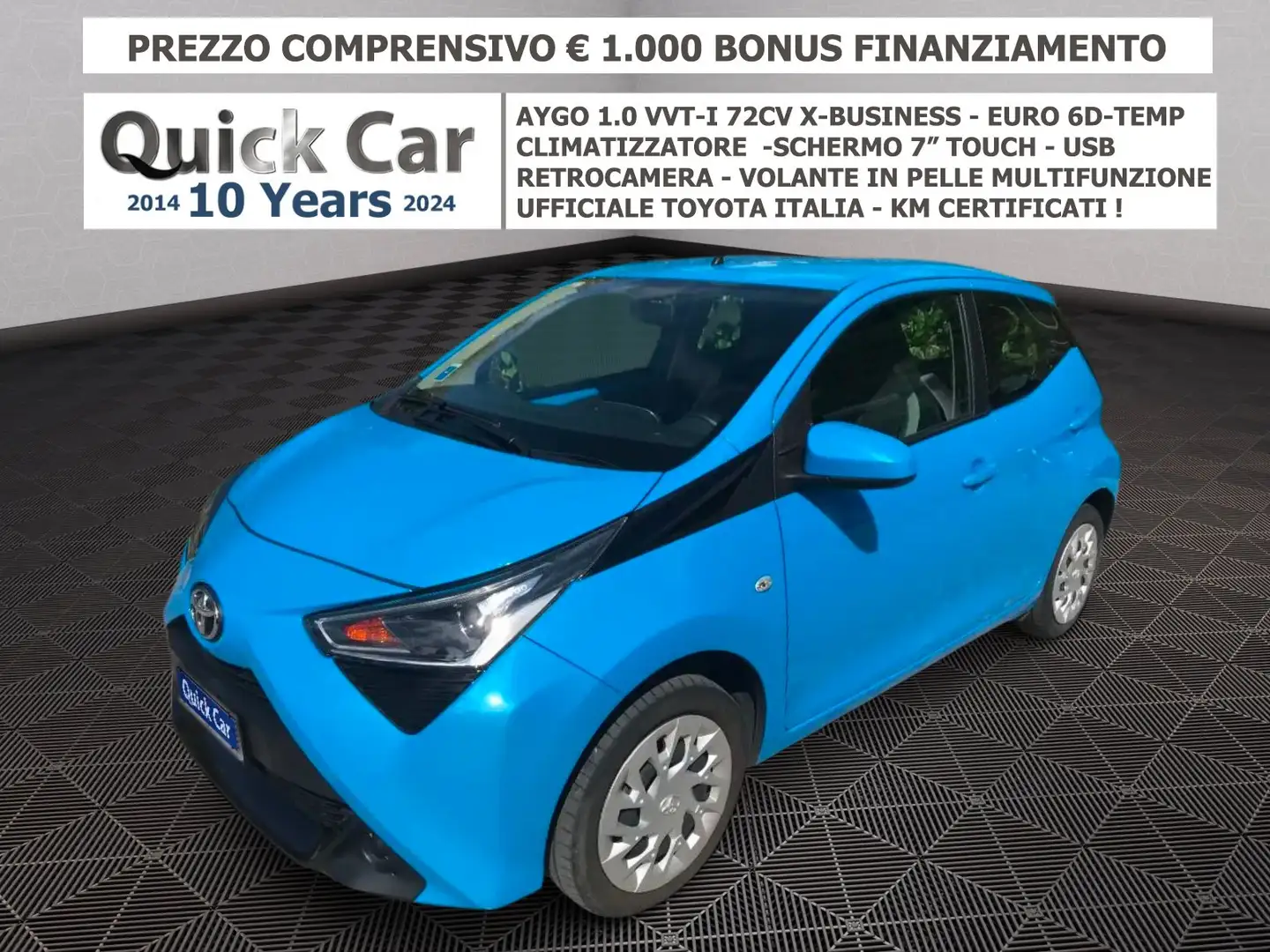 Toyota Aygo Aygo 5p 1.0 x-business CONNECT 72CV PERFETTA! Blu/Azzurro - 1