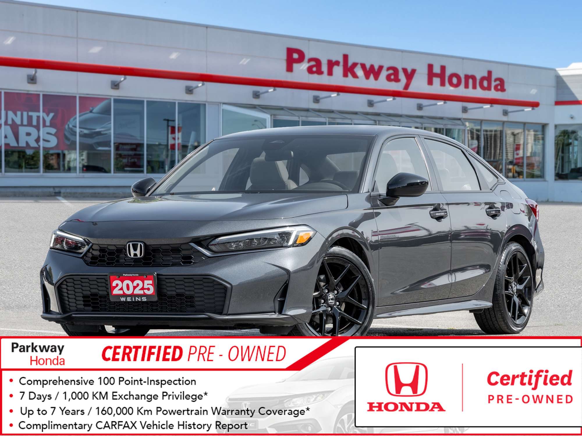 2025 Honda Civic Sport HONDA CERTIFIED | NO ACCIDENTS | OFF LEASE