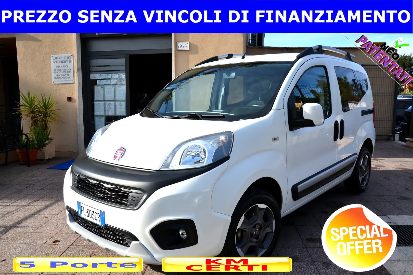 Fiat Qubo 1.3 MJT 80CV TREKKING **TOP DI GAMMA**PREZZO VERO* Blanc - 2