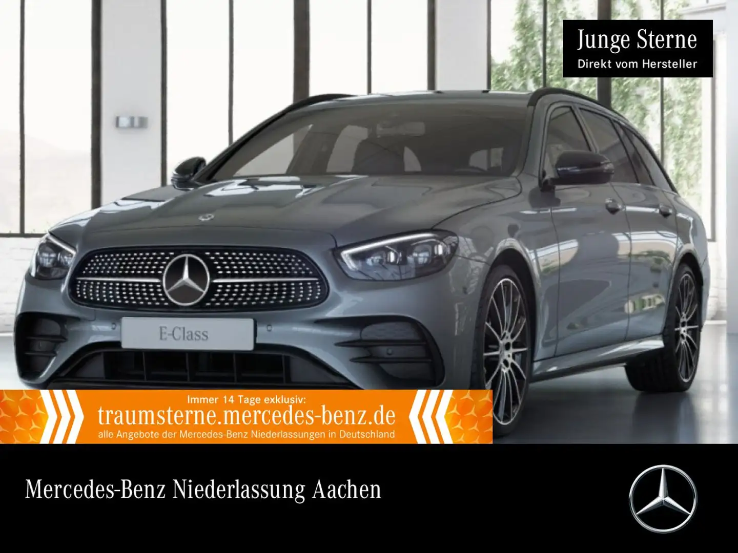 Mercedes-Benz E 400 d T 4M AMG+NIGHT+MULTIBEAM+KAMERA+20"+SPUR Gris - 1