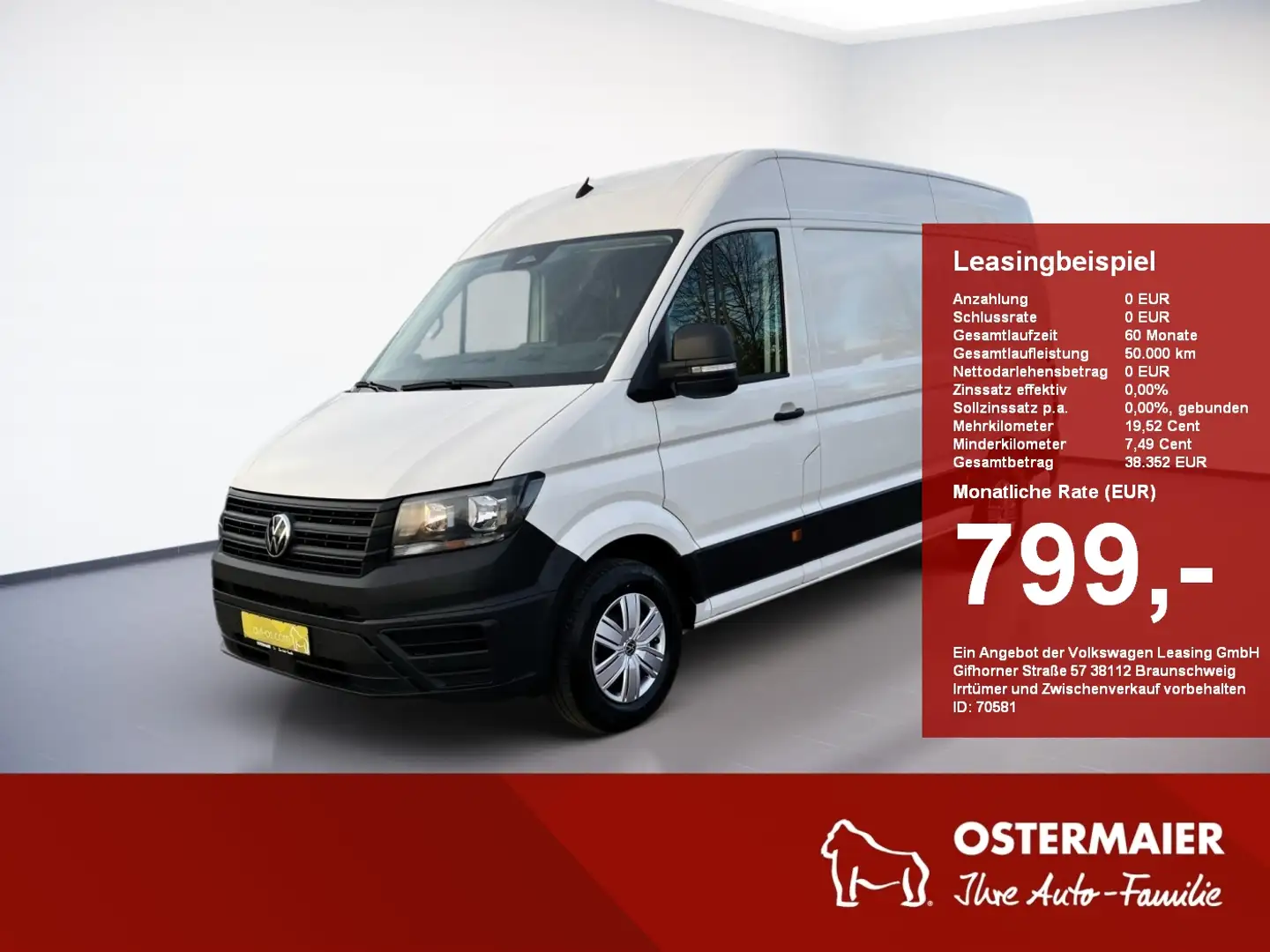 Volkswagen Crafter KASTEN 35 MR HD 2.0TDI 177PS.CLIMATIC.AHK. Blanco - 1