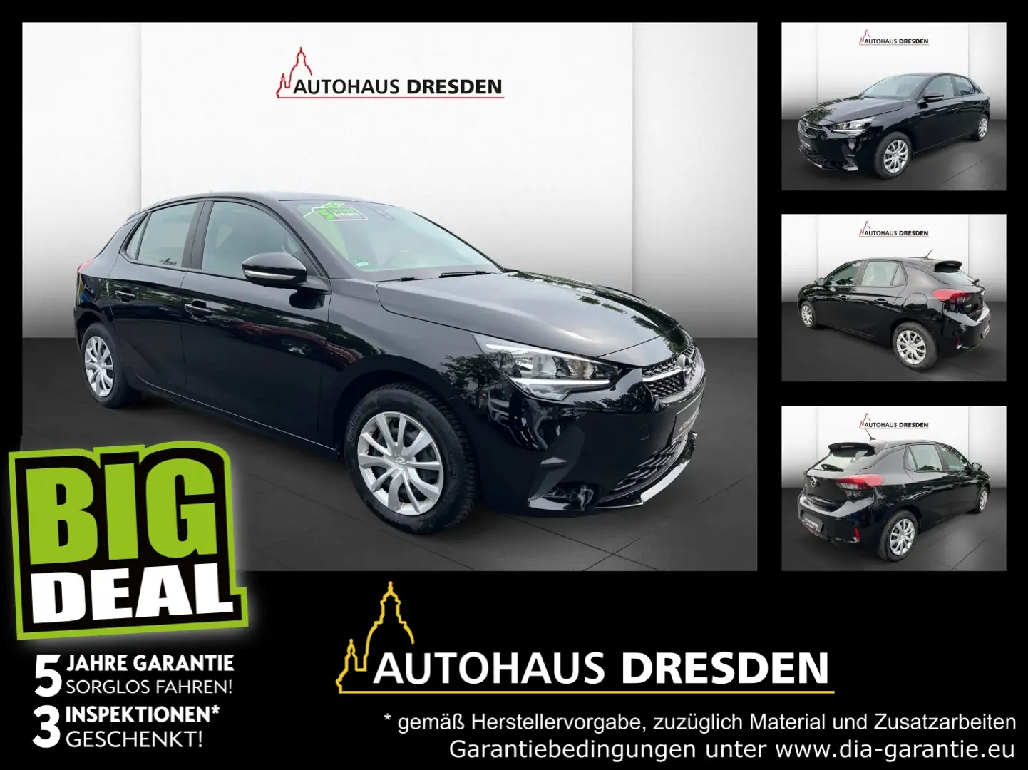 Opel Corsa F 1.2 Edition SpurH Schwarz - 1